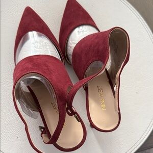 Nine West Women's Red Suede Heels
